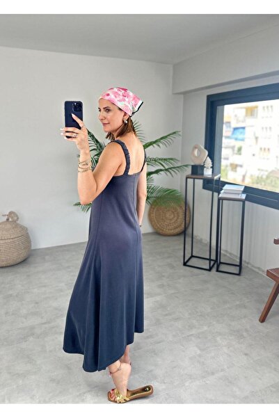 Paw Garage Women's Tera Pleated Gathered Elastic Strap Dress