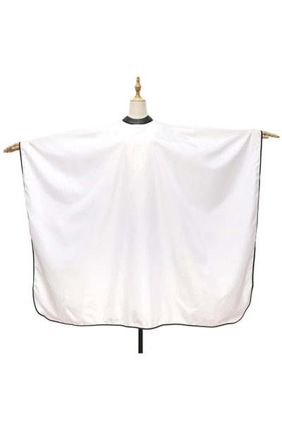 Choice معطف تصفيف الشعر الأبيض، رقبة من السيليكون، ثوب تصفيف الشعر المقاوم لل...