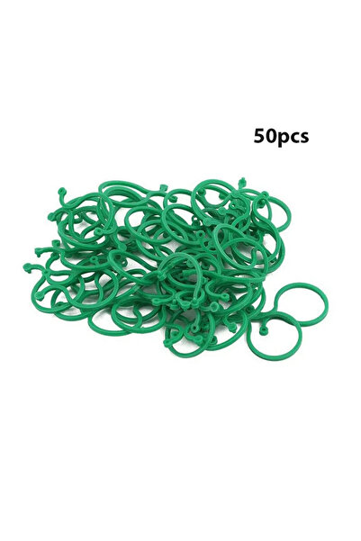 Choice 50pcs green 50Pcs 8 Word Buckle Vine Tying Clips Ring Fixing Bracket G...