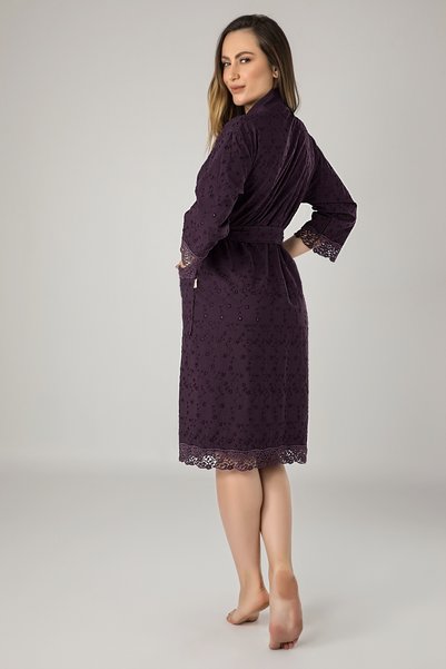 Nuşa Kimono Brodeli Bamboo Cotton Dressing Gown