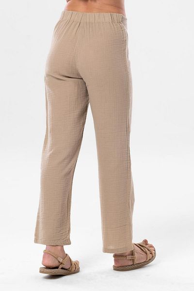 Eliş Şile Bezi Mink Colored Geranium Muslin Trousers - Vzn with Elastic Waist