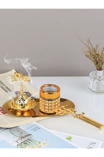 Choice Yellow A Set Of Iron And Metal Creative Middle East Aromatherapy Stove For Home Bedroom Indoor Air P