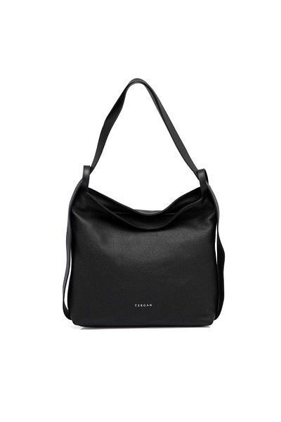 Tergan Black Genuine Leather Women's Shoulder Bag - S25Y1Bc79910-A41