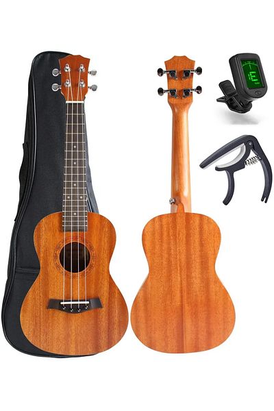 Miwayer Soprano 21 Inch Miwayer Soprano Ukulele Solid Mahogany 21 Inch Ukelele Beginner Kit with Gig Bag Dig