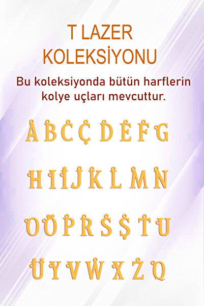DİAMİNE PIRLANTA 14 Ayar Altın Taşlı M Harf Kolye Ucu (TÜM HARFLER YAZILIR)