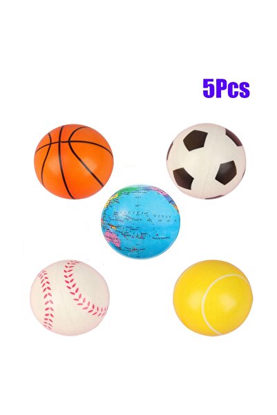 Choice1 5 قطع 5/18 قطعة من كرات الضغط على الكرة الأرضية مقاس 2.3 بوصة كرات بي...