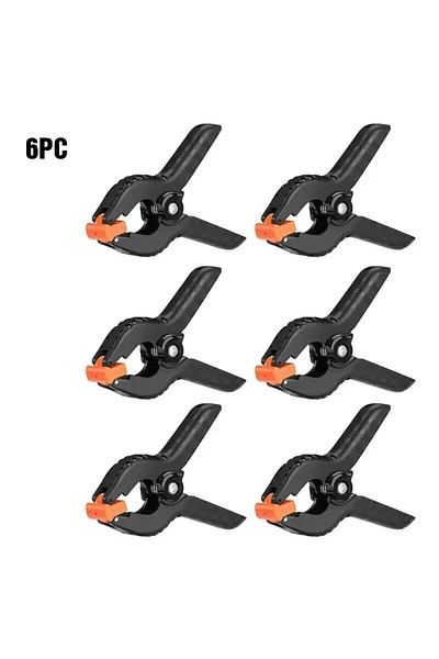 Choice black 6pcs 3inch Spring Clamps Heavy Duty Plastic For Background Muslin Canvas Paper Chromakey Scree