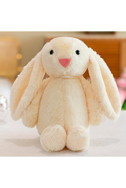 Choice6 لعبة أرنب لطيف أبيض فاتح 28 سم، لعبة أرنب قطيفة ناعمة ذات أذن طويلة، ...