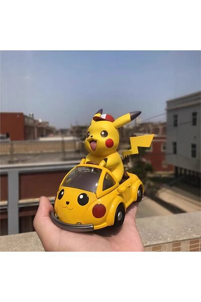 Choice no box 01 Pokemon Pikachu Riding Cars Action Figure Toys 13CM