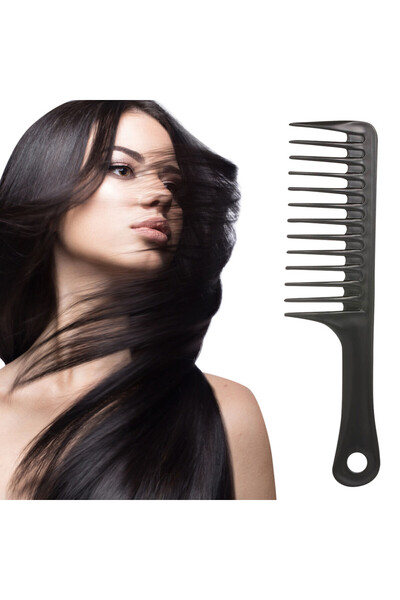 Choice كما هو موضح 1 قطعة مشط واسع طويل الأسنان أمشاط ضفائر الشعر الاحترافية على شكل فأس أسود لتصفيف الشعر