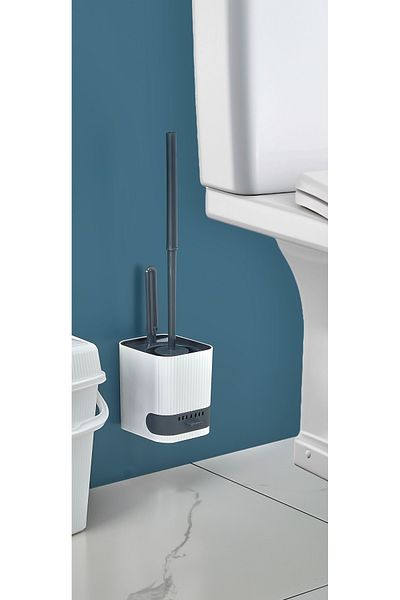 ASlife Home Σετ βούρτσας τουαλέτας Mini Brush με κρεμαστό δοχείο λυμάτων