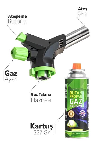 Blooma Kamp Kartuş Tüp 227 gr - Çakmaklı Pürmüz Set