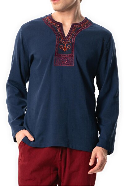 Eliş Şile Bezi Довгий рукав чоловічий футболка, етнічна лампа і футболка Varyol