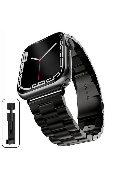 Choice 42 44 45 49mm Black Stainless Steel Strap For Apple Watch 46mm Ultra 49mm Metal Wristband Bracelet F