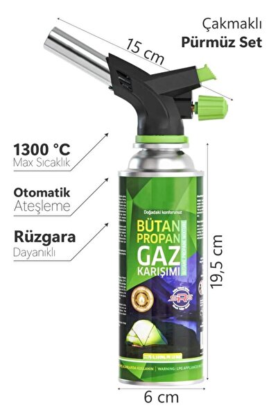 Blooma Kamp Kartuş Tüp 227 gr - Çakmaklı Pürmüz Set