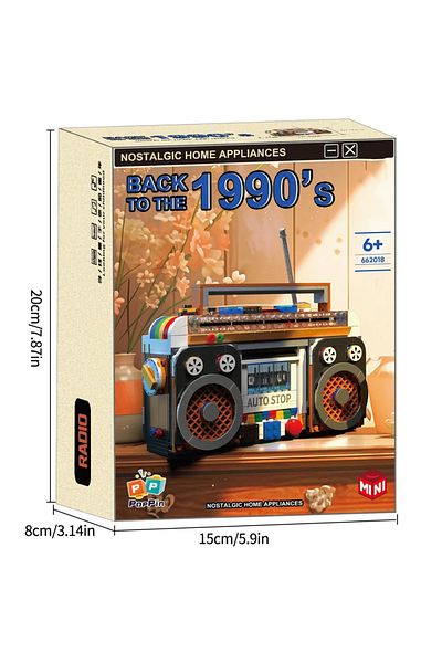 AMAZINGBLOKS With Box 554PCS Color Radio Model Building Blocks Retro Small Home Appliances Assembly Bricks DIY To
