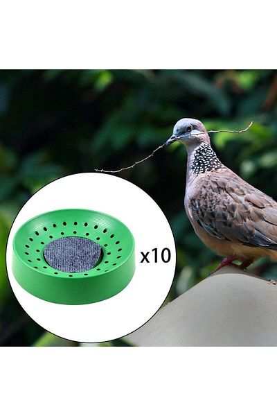 Kesoto 10 Pieces Plastic Pigeon Nest with Mat Pet Bird Supplies Pigeon DEN Reusable Bird Nesting Bowls f...
