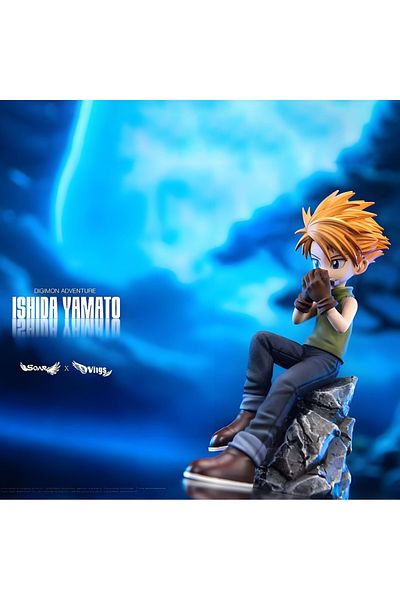 Choice Ishida Yamato 9cm/3.5in  Anime Digimon Adventure Figure Ishida Yamato Play the harmonica Action Figu