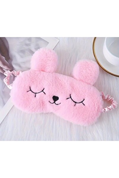 SS HOME CONCEPT نظارات نوم على شكل أذن أرنب وردية اللون، رقعة عين للنوم