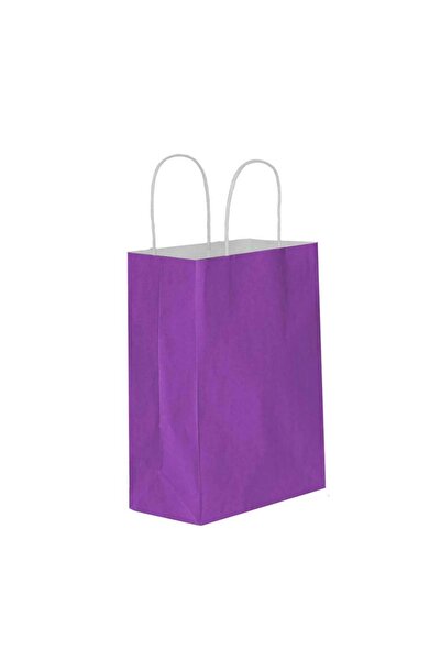 Roll-Up Kraft Çanta Mor Küçük 25li