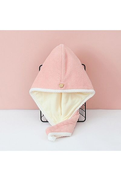Choice Pink And White Double Thick Dry Hair Towel Double Sides Use Dry Hair Cap Multi-color Strong Absorben