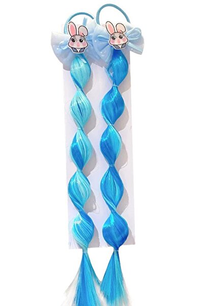 TAKIŞTIR Culoarea albastră Iepure Figurat Detaliu de păr Cataramă dublă din cauciuc