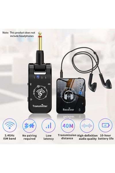 Choice Wireless IEM System Transmitter Receiver 2.4GHz ISM Band Wireless Ear Monitor Automatic Pairing P...