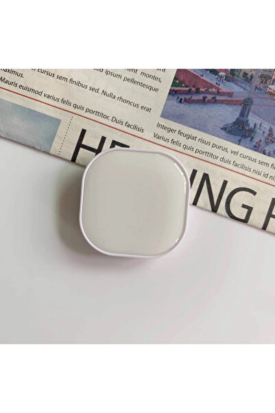 Choice حامل هاتف بمقبض مربع لطيف باللون الأبيض مع حلقة إصبع وغطاء خلفي