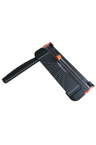 Bisofice black Portable A4 Paper Cutter 12.2 Inch Cut Length Desktop Paper Trimmer with Security Cutter Head