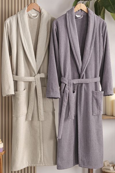 ZEBRA CASA Pia 6-Piece Family Bathrobe Set