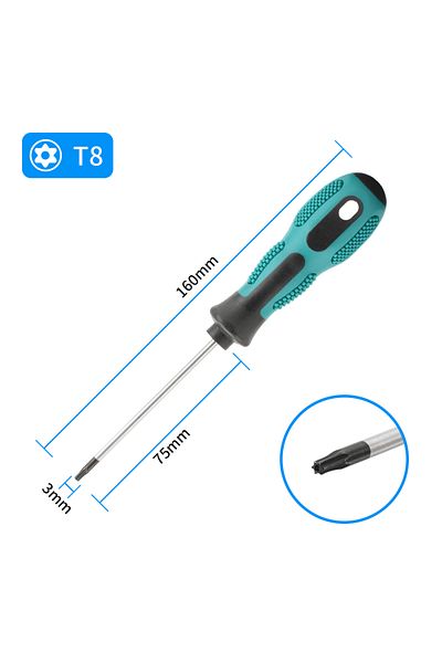 seven floor T8 Magnetic Torx Screwdriver Sets Precision T5 T6 T7 T8 T9 T10 T15 T20 T25 T27 T30 Torx Security Con