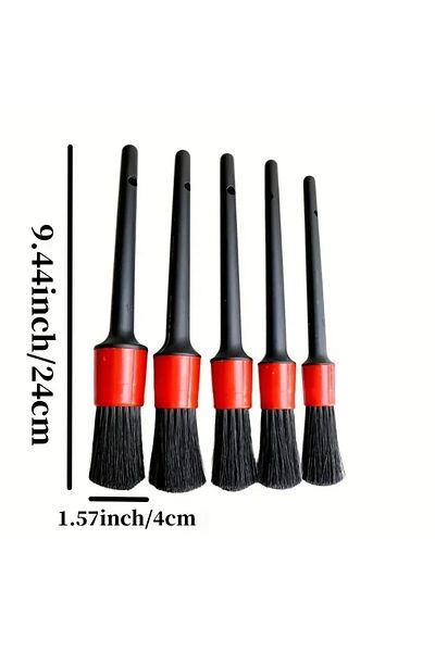 XMSJ A 6pcs Car Wash Care Detailing Brush Set,for Cleaning Wheels, Dashboards, Vents And More,car Cleani.