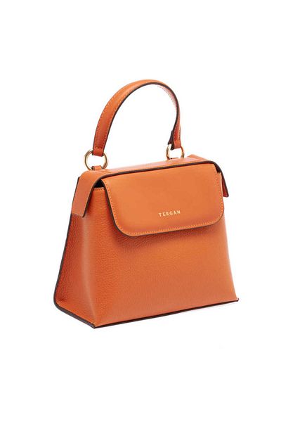 Tergan Orange Genuine Leather Women's Handbag - S23K1Bc80128-L7I
