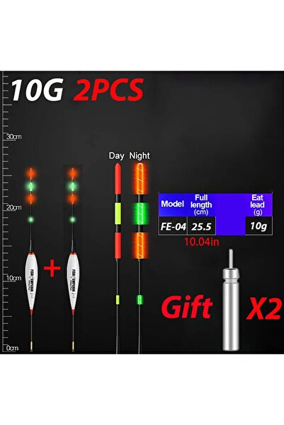 Choice FE-04Px2 قطعتان/مجموعة عوامة صيد صيفية مضيئة LED ليلية إلكترونية عالية...