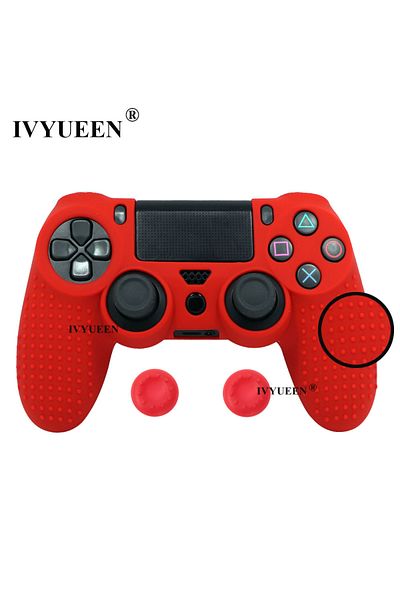 Choice Red IVYUEEN Anti-slip Silicone Cover Skin Case for Sony PlayStation Dualshock 4 PS4 DS4 Pro Slim Con