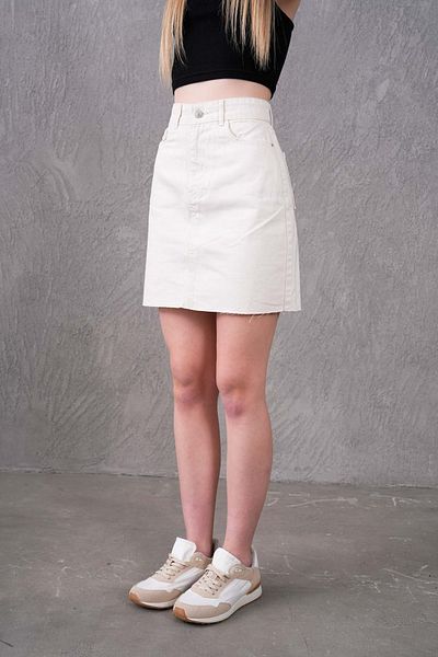 Dema Ecru Mini Denim Skirt