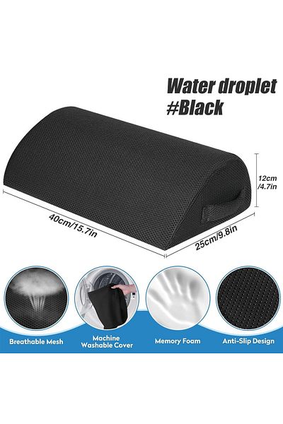 Choice Water droplet-Black Ergonomic Feet Pillow Relaxing Cushion Support Foot Rest Under Desk Feet Stool f