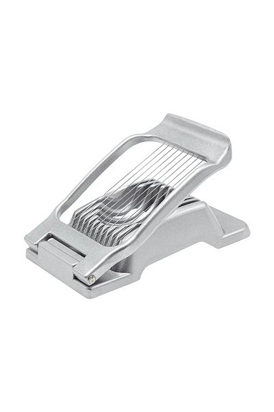 Choice Silver Egg Slicer Heavy Duty Aluminium Alloy Egg Slicer Cutter For Hard Boiled Eggs Multipurpose Egg