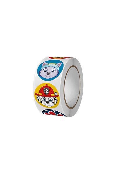 Choice 1 500pcs PAW Patrol Roll Sticker Round Package Labels Fun Sealing Dot Stickers Cartoon Color Paw St.