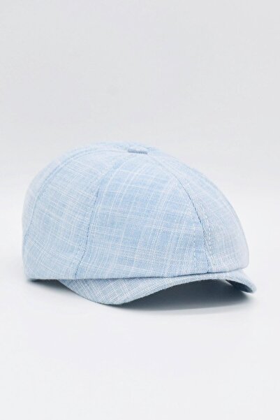 Külah 3-8 Yaş Yazlık Pamuk Çocuk Kasket Şapka Mavi