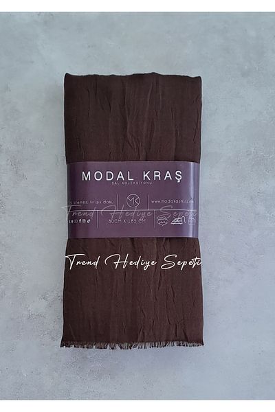 Trend Hediye Sepeti Bamboo Kraş Shawl Dark Brown