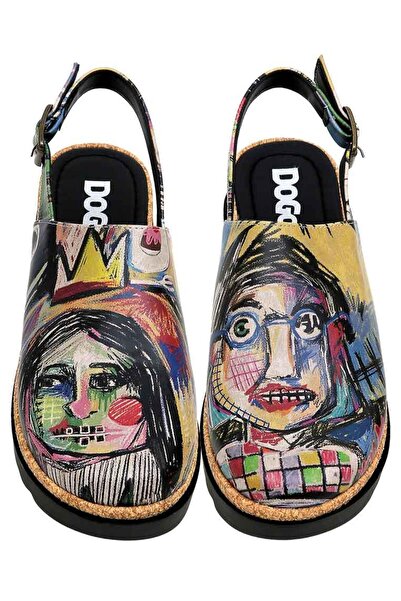 Dogo Women's Vegan Leather Multicolor Thick Sole Sandals - Live and Save Design