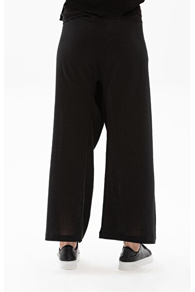 Eliş Şile Bezi Women's Thai Fisherman Summer Black Trousers Sile Cloth