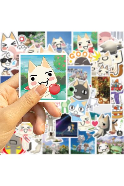 Choice 50pcs 50Pcs Cartoon Toro Inoue Cat Stickers Kawaii Waterproof Graffiti Vinyl Decals for laptop Guita
