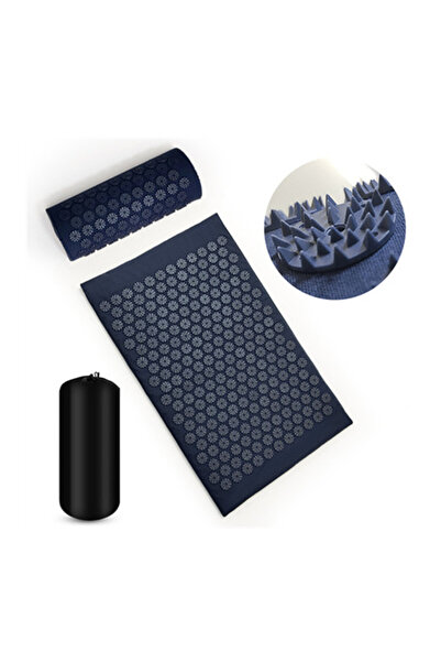 Choice مجموعة وسادة تدليك غير قابلة للانزلاق باللون الأزرق الداكن، مجموعات حص...