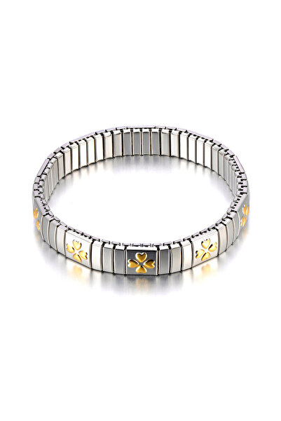 Choice B23141P-Flower Lokaer 316L Stainless Steel CZ Crystal Elasticity Chain...