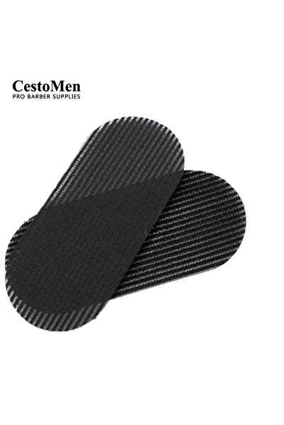 Choice ملصق لاصق لمقبض الشعر باللون الأسود، أداة تصفيف الشعر السحرية من النايلون، مقبض حلاق للرجال برأس زيتي محفور ومقطع