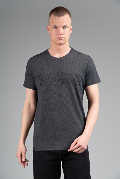 MARATON Regular Men's Crew Neck Black T-Shirt