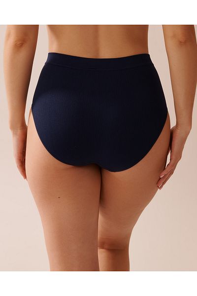 La Vie en Rose Seamless Fabric Ribbed High Waist Bikini Panty