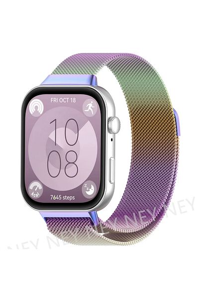 Choice For huawei fit 3 Rainbow 07 Milanese Loop Band For Huawei Watch FIT 3 Strap smart Magnetic stainless